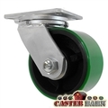 Casterhq 6"x3" Drop Forged Heavy Duty Swivel Caster, Poly on Iron Wheel, 2,  CB-10SCP63